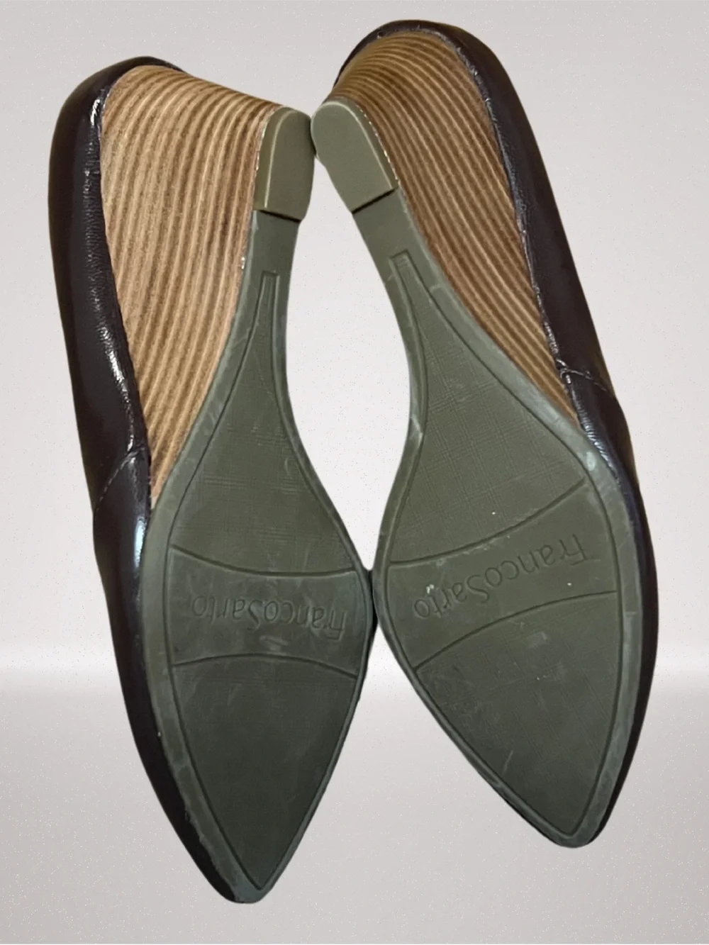 Franco Sarto Women’s Brown Pointed Toe Wedge Pumps Size 6.5